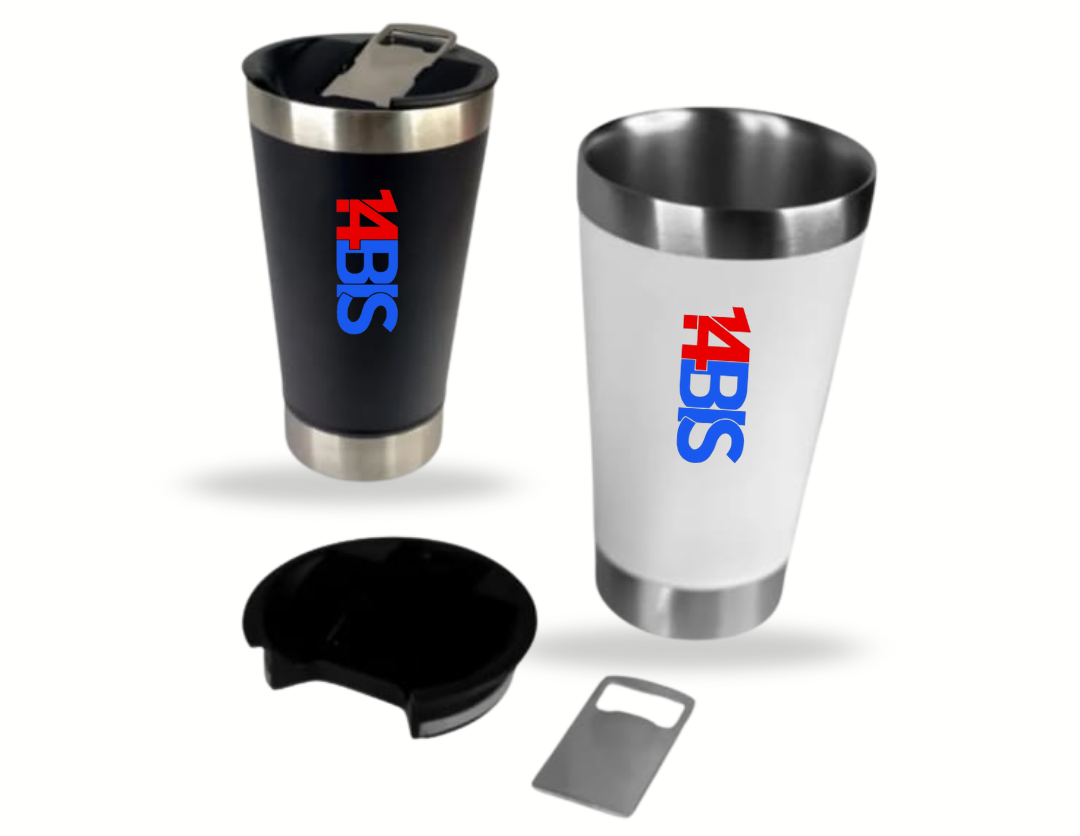 Copo térmico com tampa – 14 BIS Atual