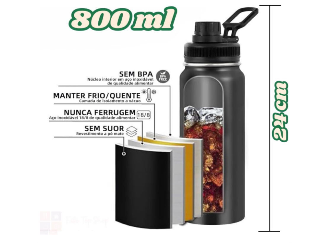 Garrafa térmica 800 ml - Imagem 3